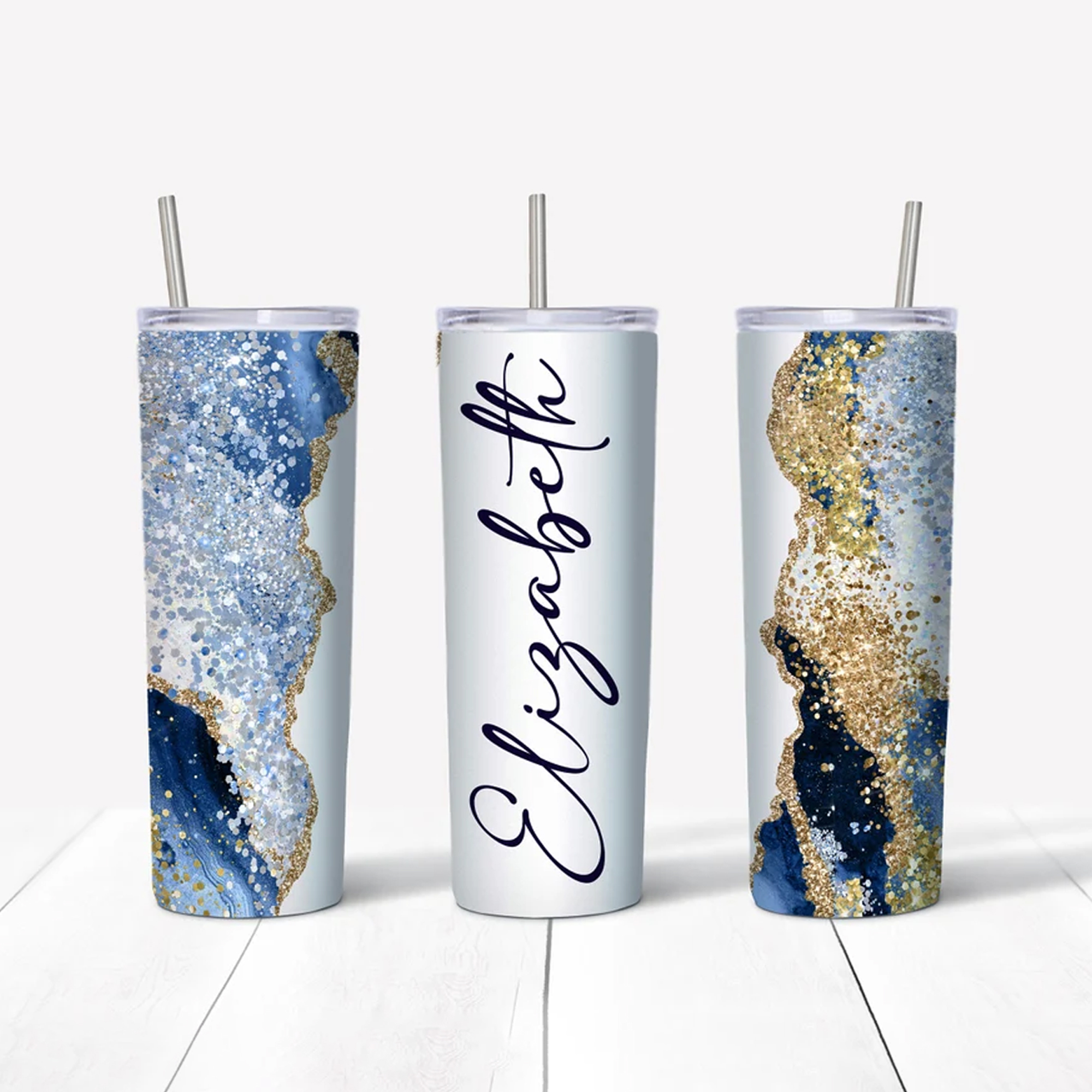 Personalized Tumbler With Lid And Straw Custom Name Insulated Skinny Tumbler 20 Oz Water Cup Birthday Party Favors Bridesmaid Proposal Gift